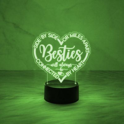 Heart Shape Acrylic Night Lamp Unique | Gift for Your Besties | Express Your Love for Bestie